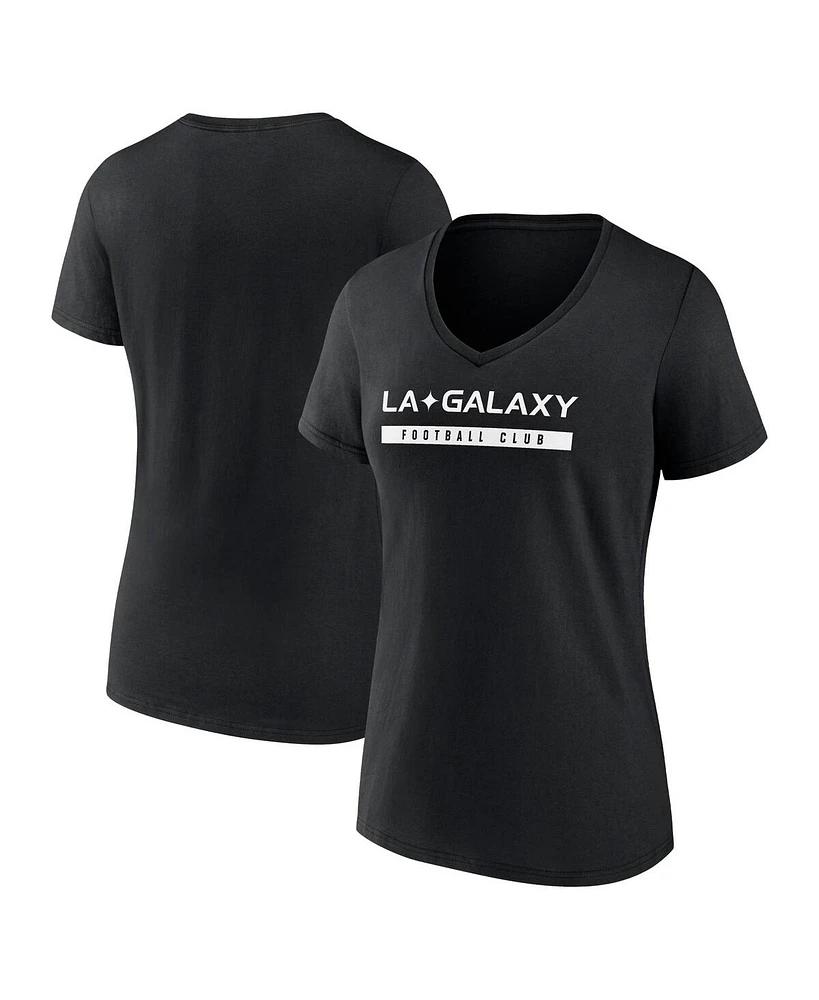 Fanatics Women's Black La Galaxy Fundamentals Stealth V-Neck T-Shirt