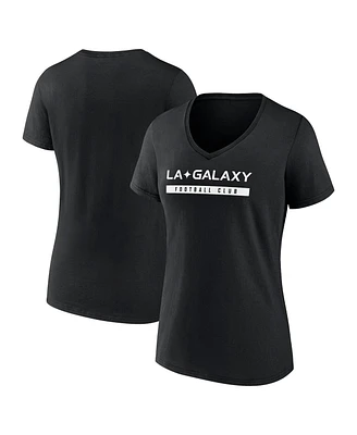 Fanatics Women's Black La Galaxy Fundamentals Stealth V-Neck T-Shirt