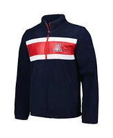 G-iii Sports by Carl Banks Men's Navy Arizona Wildcats Pinch Runner Half-Zip Top