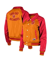 New Era Women's Orange Tampa Bay Buccaneers Coaches Raglan Full-Snap Jacket