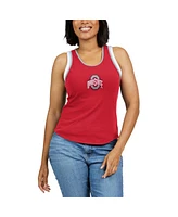 Wear by Erin Andrews Women's Scarlet Ohio State Buckeyes Open Hole Razorback Tank Top