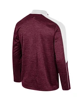 Colosseum Men's Maroon Mississippi State Bulldogs Marled Half-Zip Jacket