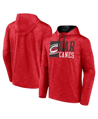 Fanatics Men's Red Carolina Hurricanes Never Quit Pullover Hoodie