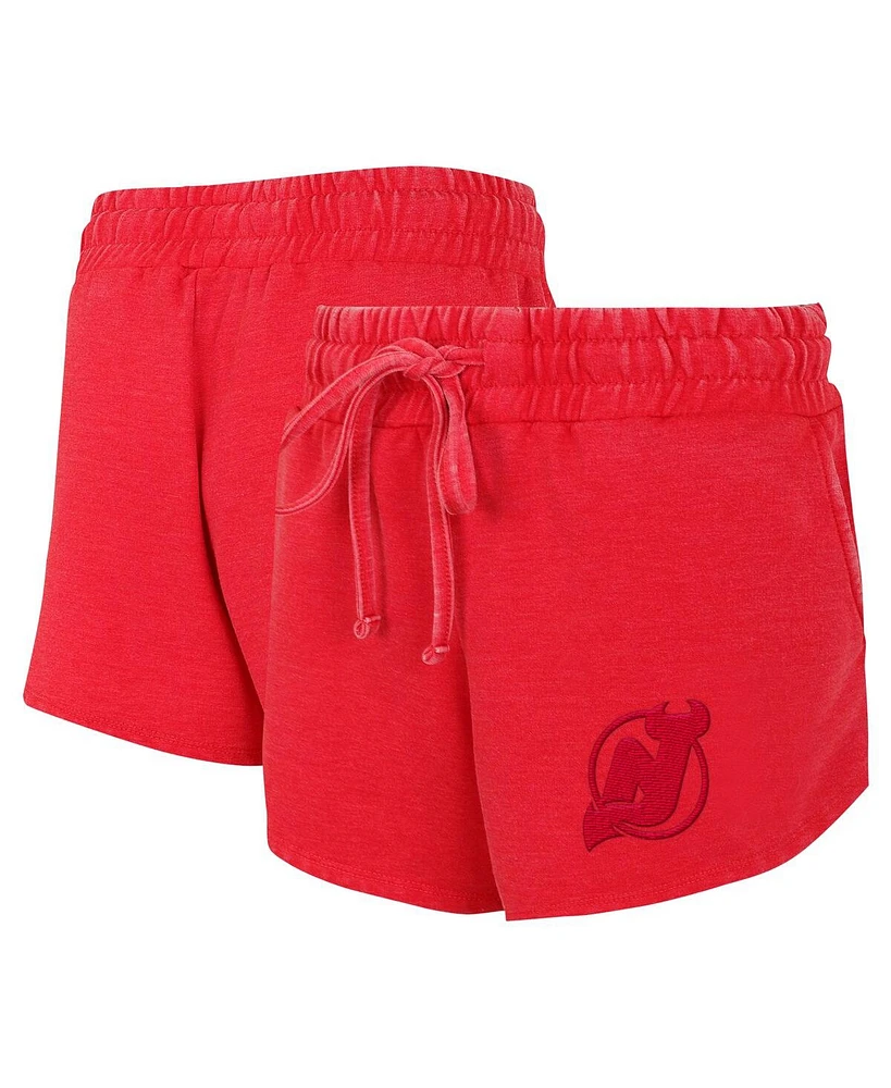 Concepts Sport Women's Red New Jersey Devils Volley Fleece Shorts