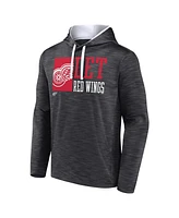 Fanatics Men's Charcoal Detroit Red Wings Never Quit Pullover Hoodie