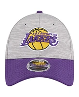 New Era Men's Heather Gray/Purple Los Angeles Lakers Active Digi-Tech Two-Tone 9FORTY Adjustable Hat