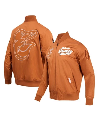 Pro Standard Men's Brown Baltimore Orioles Paint The City Twill Full-Zip Jacket