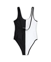 G-iii 4Her by Carl Banks Women's Black/White Minnesota Vikings Last Stand One-Piece Swimsuit