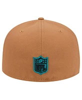 New Era Men's Tan Jacksonville Jaguars Color Pack 59FIFTY Fitted Hat with Side Patch