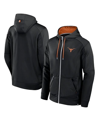 Fanatics Men's Black Texas Longhorns Defender Full-Zip Hoodie