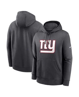 Nike Men's Anthracite New York Giants Club Logo Pullover Hoodie