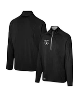 Outerstuff Men's Black Las Vegas Raiders Grind Iron Quarter-Zip Top