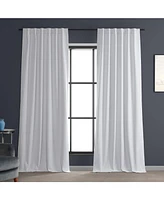 Half Price Drapes White Performance Linen Hotel Blackout Curtain