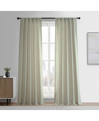 Half Price Drapes Greige Simply Faux Linen Curtain Pair (2 Panels