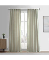 Half Price Drapes Greige Simply Faux Linen Curtain Pair (2 Panels