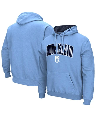 Colosseum Men's Light Blue Rhode Island Rams Arch & Logo 3.0 Pullover Hoodie