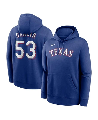 Nike Men's Adolis Garcia Royal Texas Rangers Player Name & Number Club Pullover Hoodie