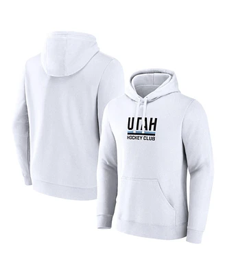 Fanatics Men's White Utah Hockey Club Secondary Logo Pullover Hoodie