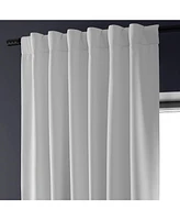 Half Price Drapes Mission White Faux Linen Hotel Blackout Curtain