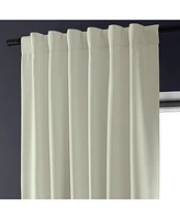 Half Price Drapes Excursion Ivory Faux Linen Hotel Blackout Curtain