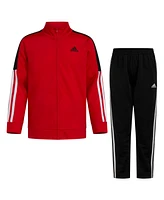 adidas Big Boys Long Sleeve Contrast 2-Stripe Tricot Track, 2-Piece Set