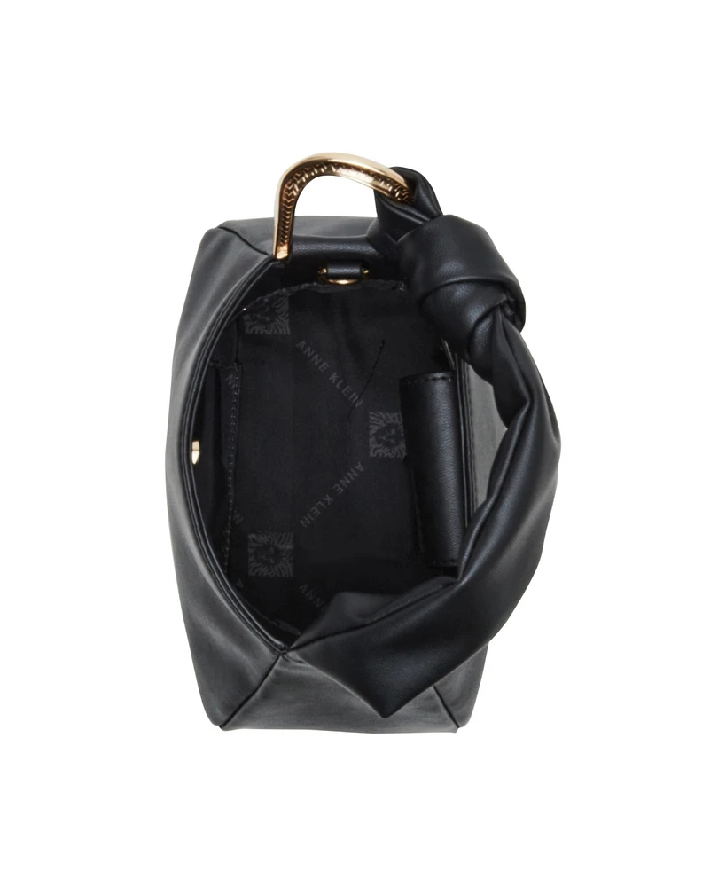 Anne Klein Women's Top Handle with Soft Knot Crossbody Bag