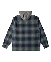 Billabong Men's Baja Long Sleeve Plaid Flannel Button-Front Hoodie