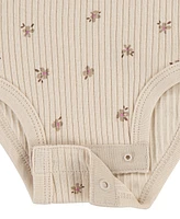 Huggies Baby Girls Long Sleeve Bodysuit, Headband and Pants 3-Piece Set