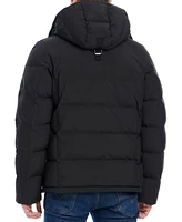 Vince Camuto Men's Hooded Stretch Zip-Front Puffer Coat