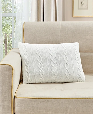 Sunham Knitted Cable Decorative Pillow, 14" x 20"