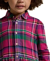 Polo Ralph Lauren Toddler and Little Girls Plaid Cotton Twill Shirtdress