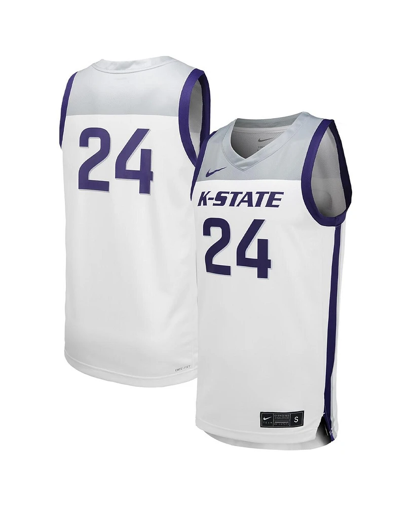 Nike Women's and Men's 23 White Kansas State Wildcats Team Replica Basketball Jersey