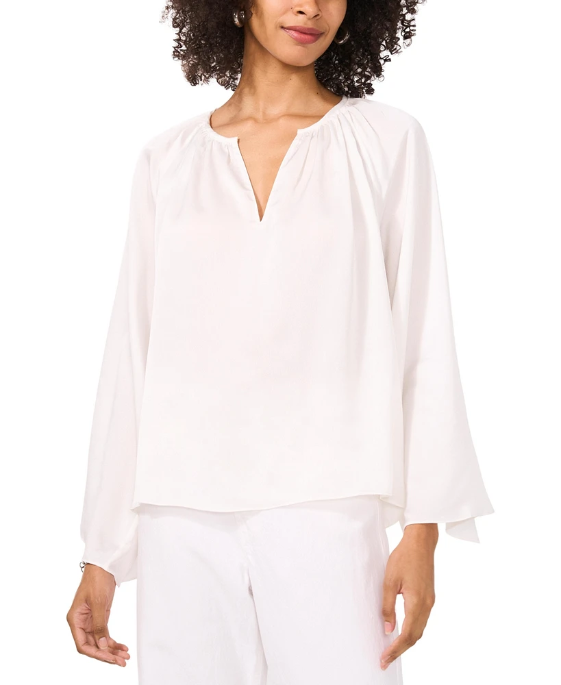 Vince Camuto Women's Flared-Sleeve V-Neck Top