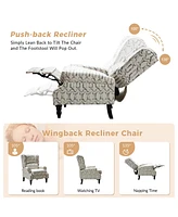 Hulala Home Asikli Manual Recliner with Wingback Design