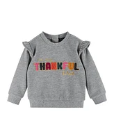 Andy & Evan Infant Girls Navy Crewneck Sweater w/Embossed Glitter Lettering Legging Set