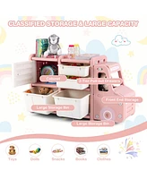 Costway Kids Toy Storage Organizer Toddler Playroom Furniture