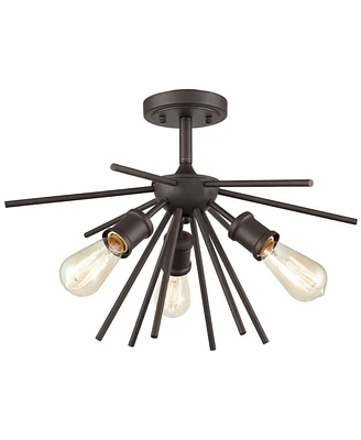 Moose Vintage Sputnik Semi Flush Ceiling Lights, Golden Bronze