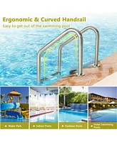 Skonyon 3-Step Stainless Steel Swimming Pool Ladder with Anti-Slip Step