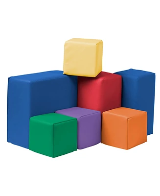 ECR4Kids SoftZone Toddler Foam Building Blocks, Contemporary, 7-Piece