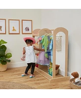 ECR4Kids Dress Up Center with Mirrors, Natural