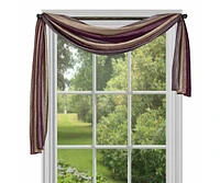 Kate Aurora Royal Ombre Crushed Semi Sheer Single Window Scarf Valance Treatment