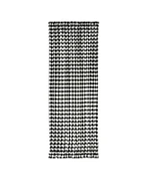 Kate Aurora Plaid Country Farmhouse French Door Curtain Panel With Matching Tieback - 54W x 72L, Black