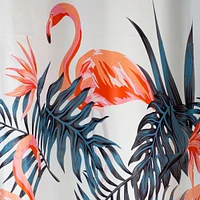 Kate Aurora Tropical Flamingoes Peva Vinyl Eco Friendly Shower Curtain - Standard Size