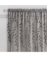 Kate Aurora Traditional Home 2 Pack Double Layered Embroidered Floral Sheer Curtains - in. Long
