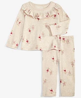 First Impressions Baby Girls Ruffled Fairy Print T Shirt Ruffled Back Pants Created For Macys