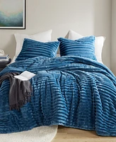 510 Design Avril Fluffy Ribbed Plush -Pc. Comforter Set