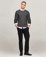 Tommy Hilfiger Men's Crewneck Two-Tone Cotton Cashmere Sweater