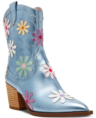 Betsey Johnson Women's Teddy Daisy Western Booties