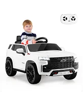 Gymax 12V Kids Ride On Car Chevrolet Tahoe Electric Truck Suv Remote w/ Light & Music