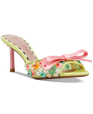 Betsey Johnson Women's Naddia Ditzy Floral Stiletto Slip-On Mules